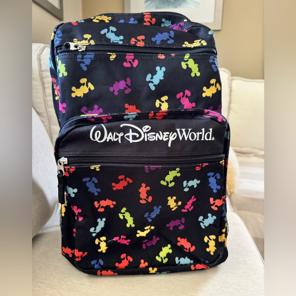 Walt Disney World Multi-Colored Mickey Mouse Silhouette Backpack